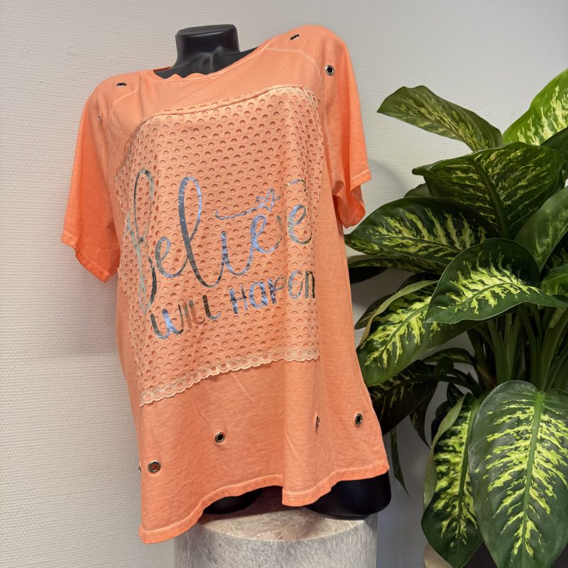 Shirt Believe Neonorange