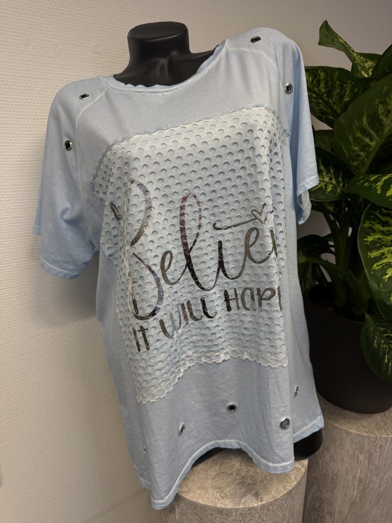 Shirt Believe Hellblau