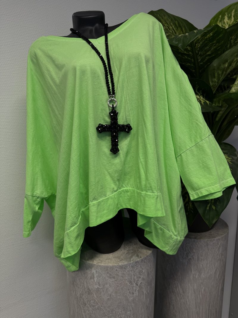 Shirt Ösen Neongrün