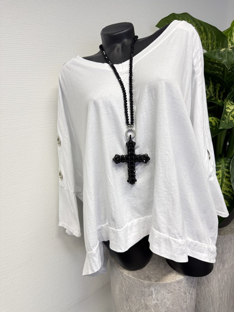 Shirt Ösen Weiß