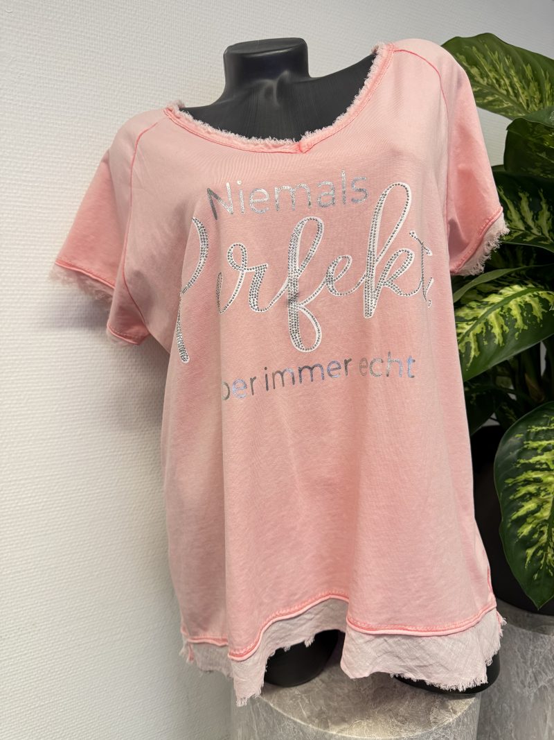 Shirt "Perfekt" Lachs