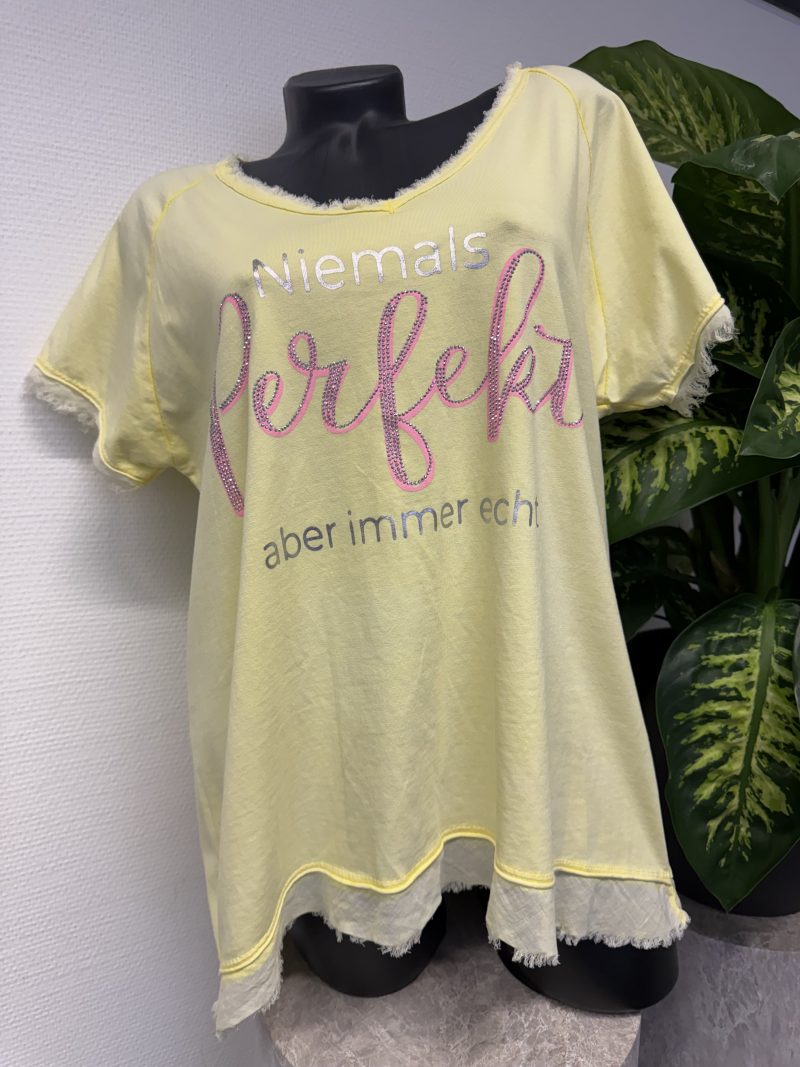 Shirt "Perfekt" Gelb