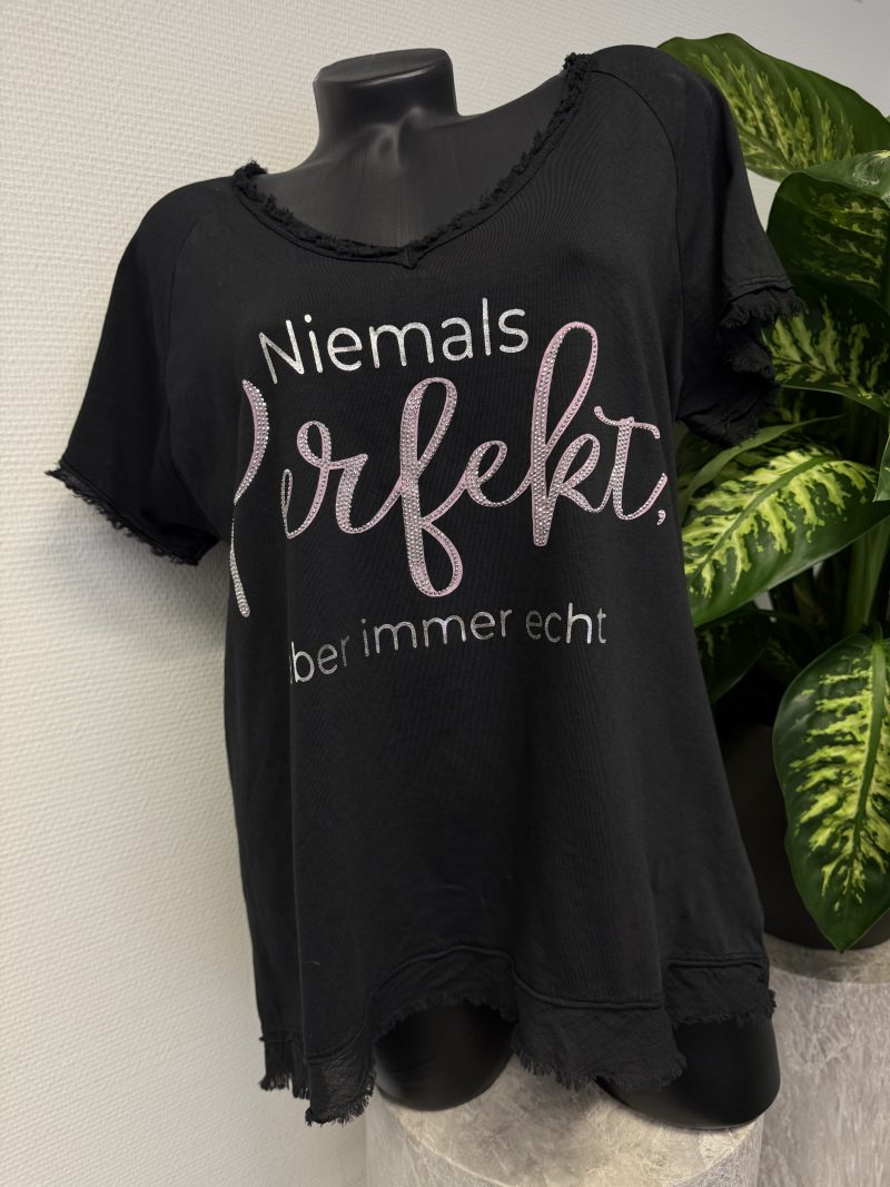 Shirt "Perfekt" schwarz