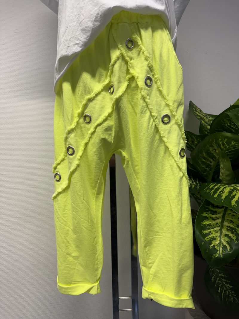Baggy Hose Neongelb mit Ösen