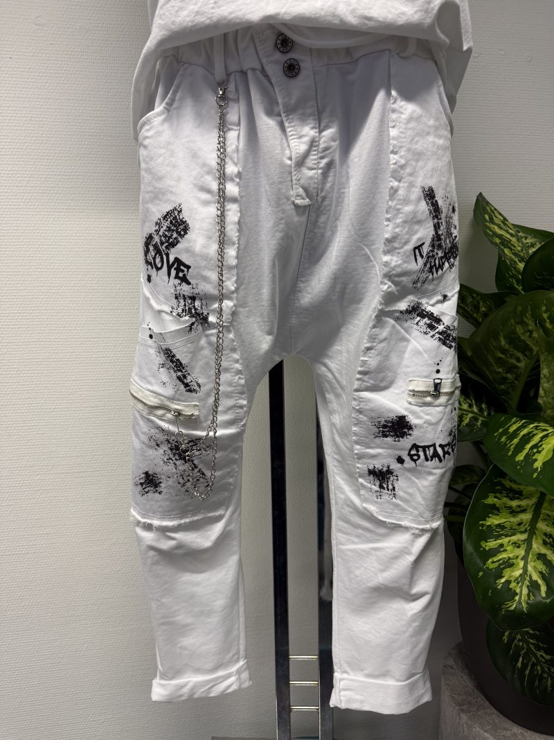 Baggy Hose Weiß