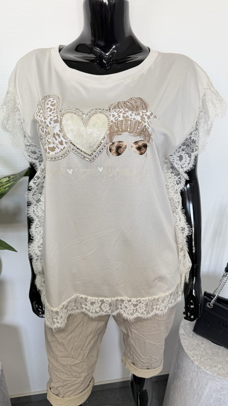 Shirt Kurzarm mit Spitze