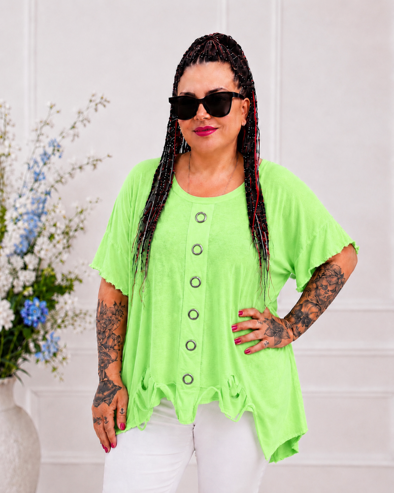 T-Shirt mit Ösen