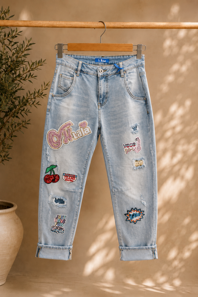 Jeans "Sexy Woman" mit Patches