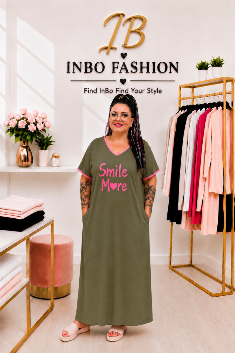 Kleid Uni "Smile More"