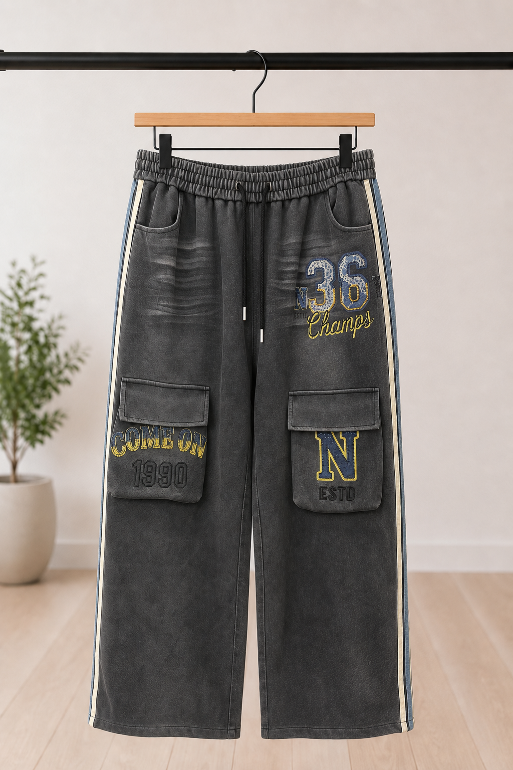 Wide-Leg-Cargohose im Vintage-Look – Bild 2