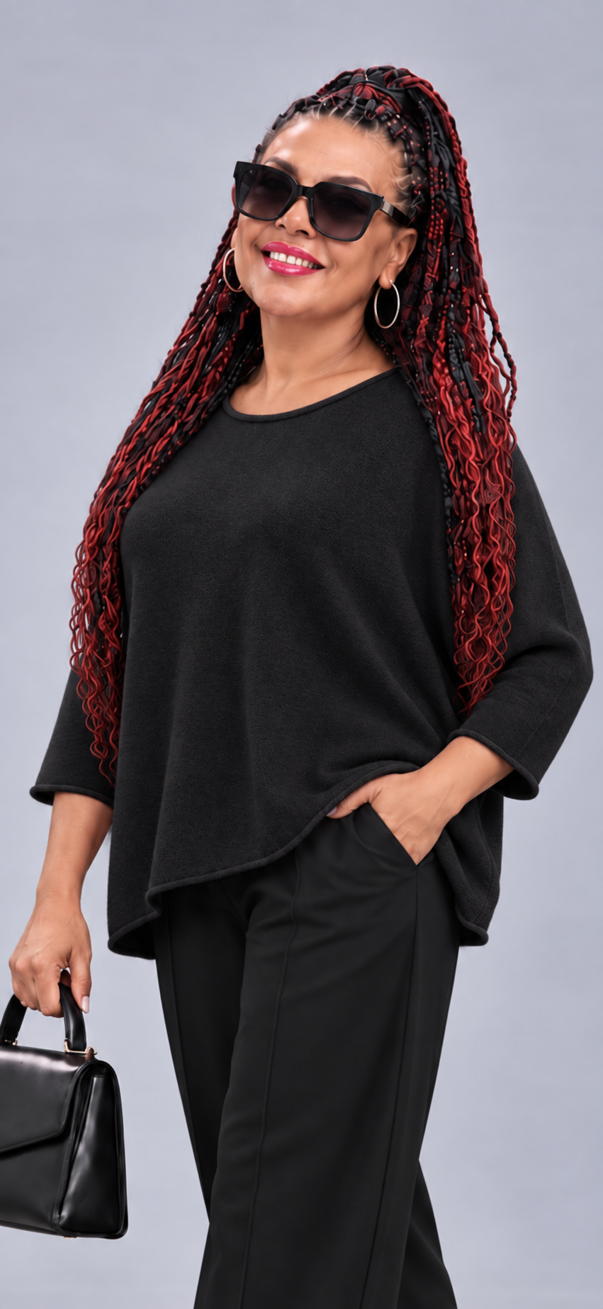 Oversize-Strickpullover mit leichtem Rollsaum – Bild 11