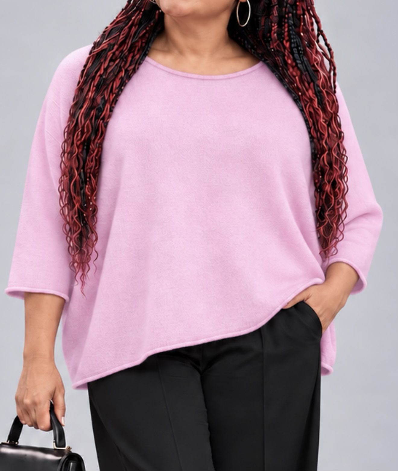 Oversize-Strickpullover mit leichtem Rollsaum – Bild 6